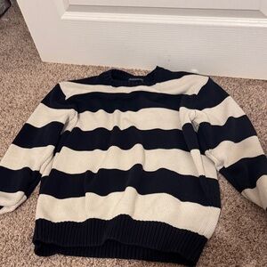 Brandy Melville Black and White Striped Sweater